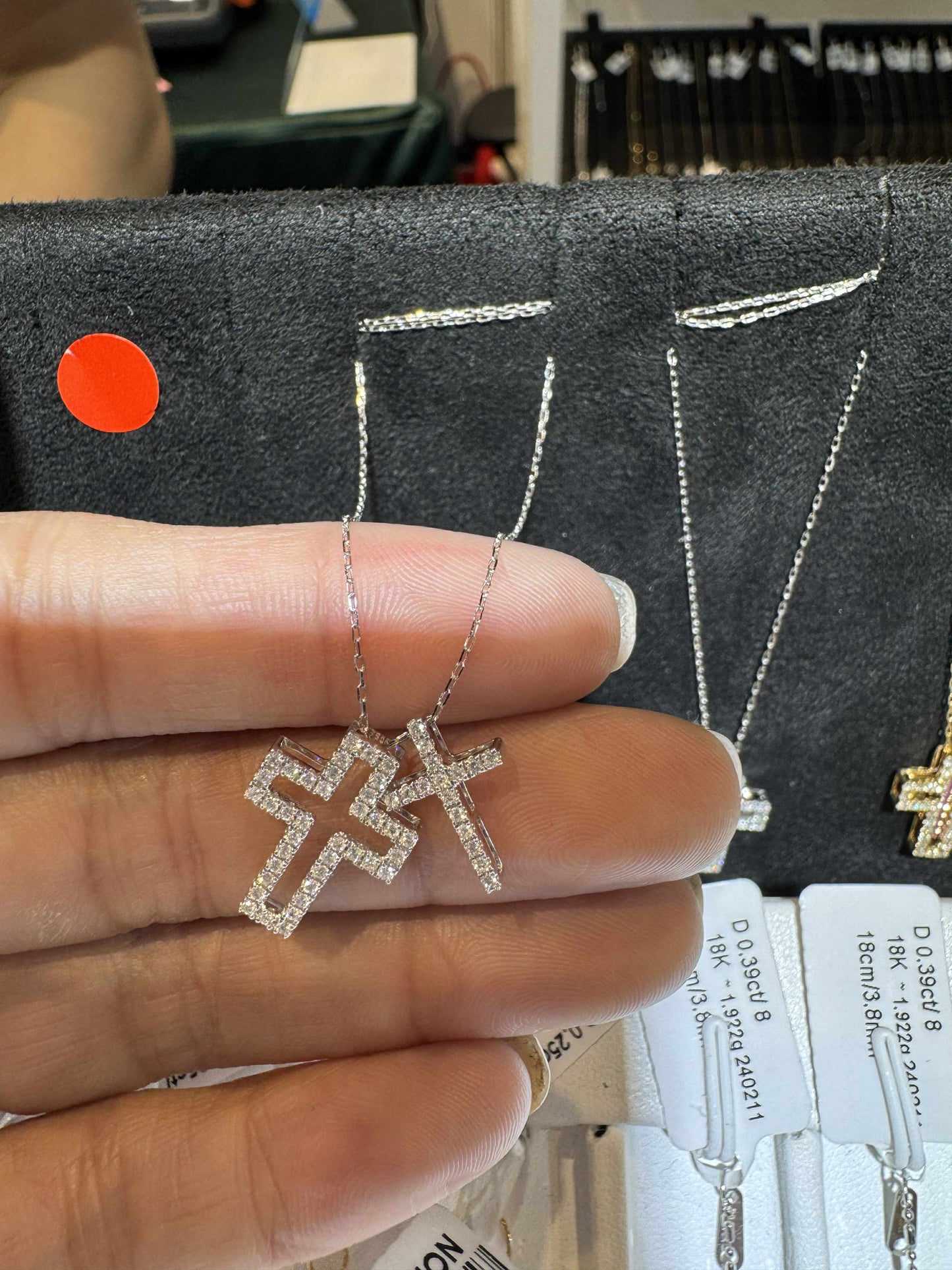 Factory Item: Marethe Diamond Cross Pendant on Chain Multi-way