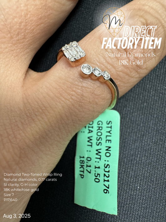 Factory Item: Diamond Two-toned Wrap Ring
