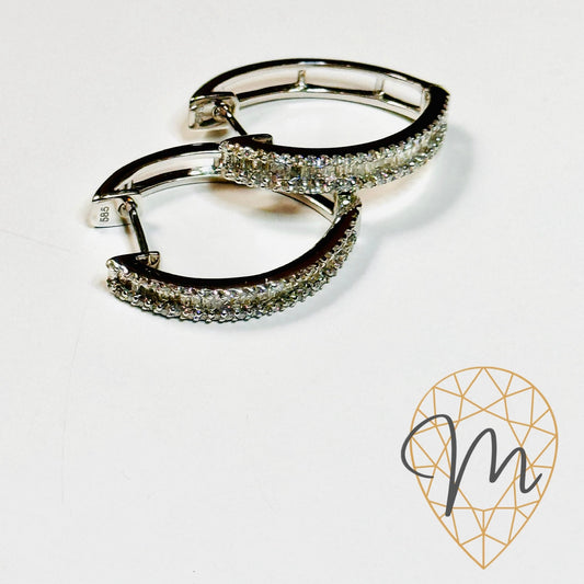 Stella Diamond Hoop Earrings