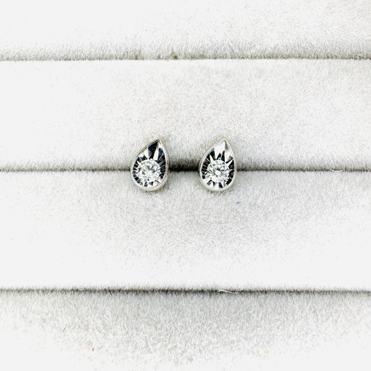 Monica Pear Diamond Earrings