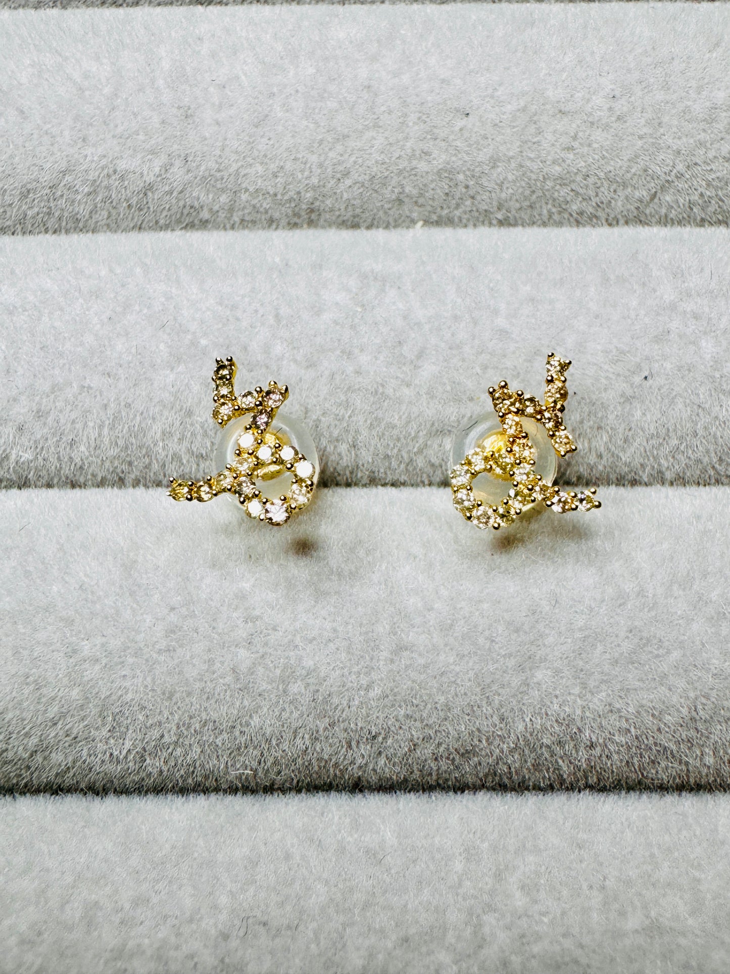 Zodiac Diamond Earrings (Capricorn)