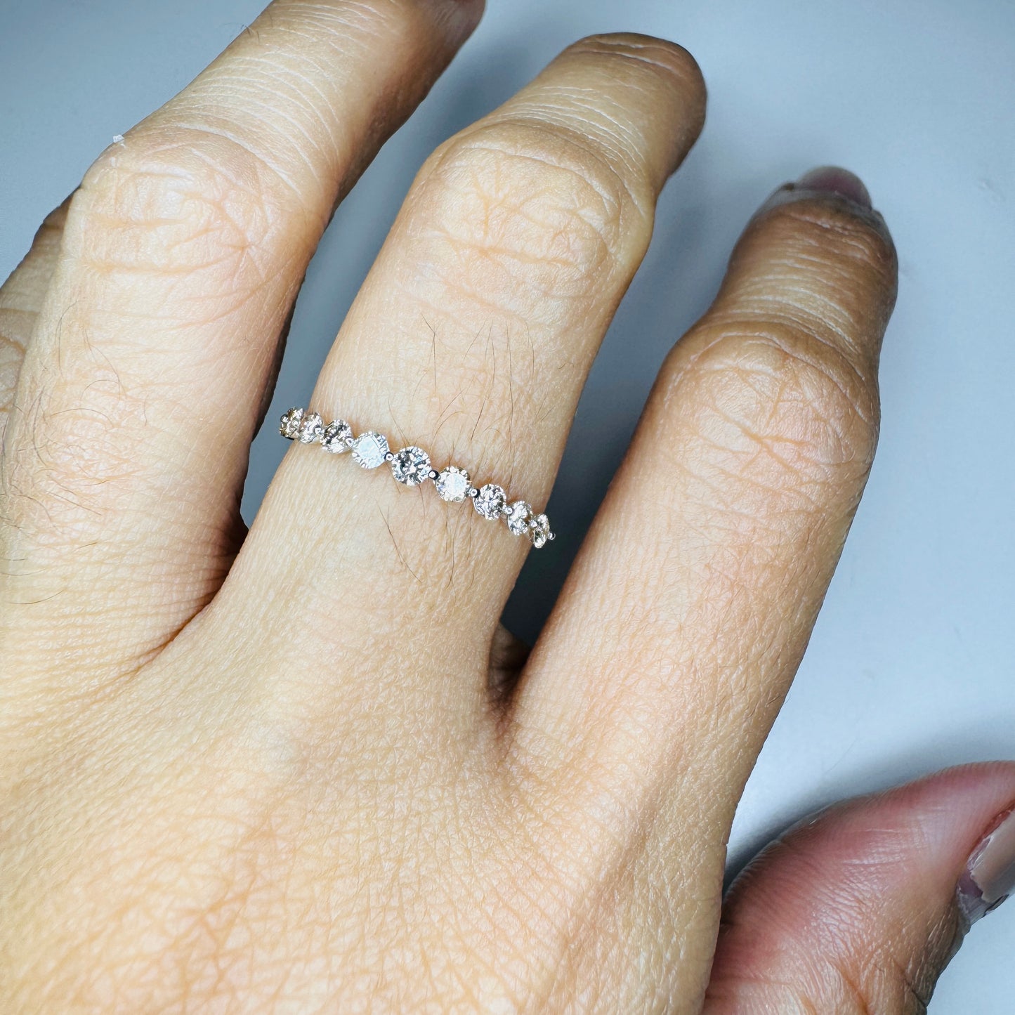 Karmi Half Eternity Ring (White Gold)