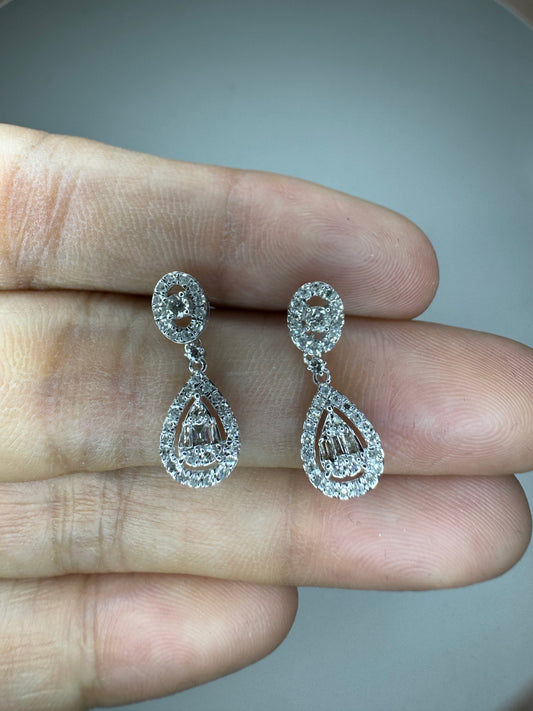 Joy Pear Dangling Diamond Earrings