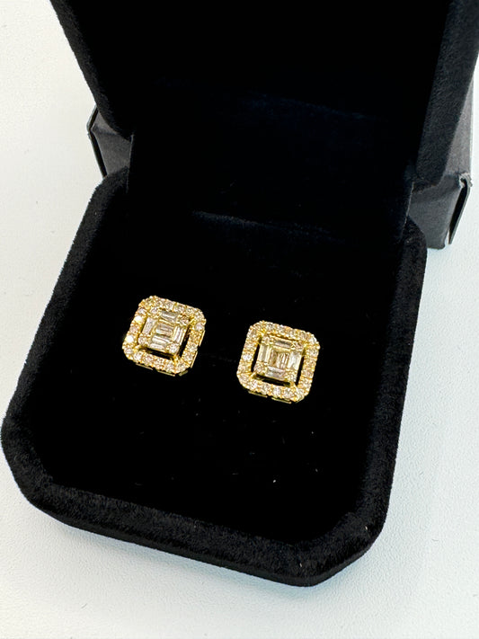 Cora Square Diamond Earrings