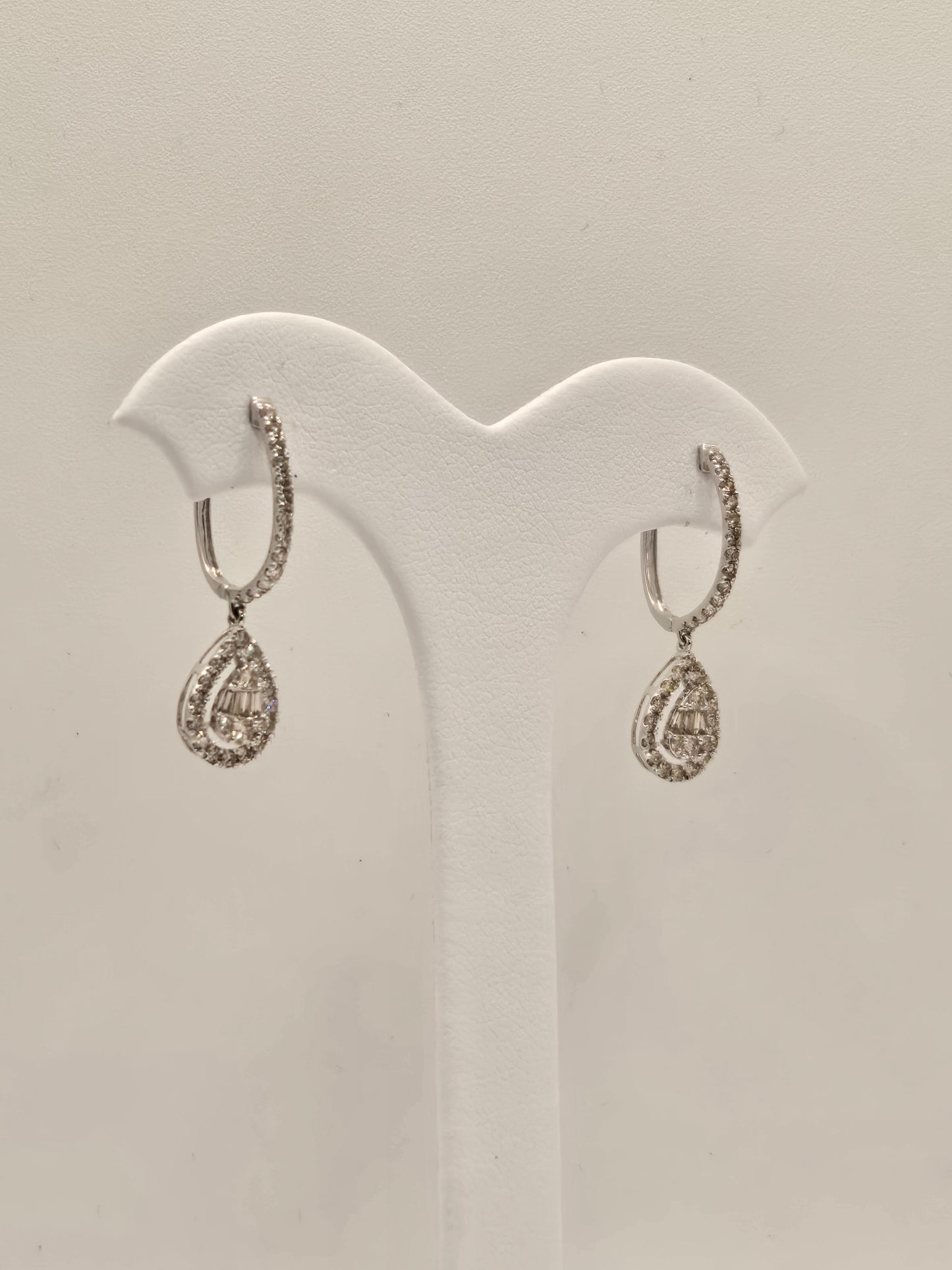 Sofia Pear Shaped Diamond Dangling Earrings