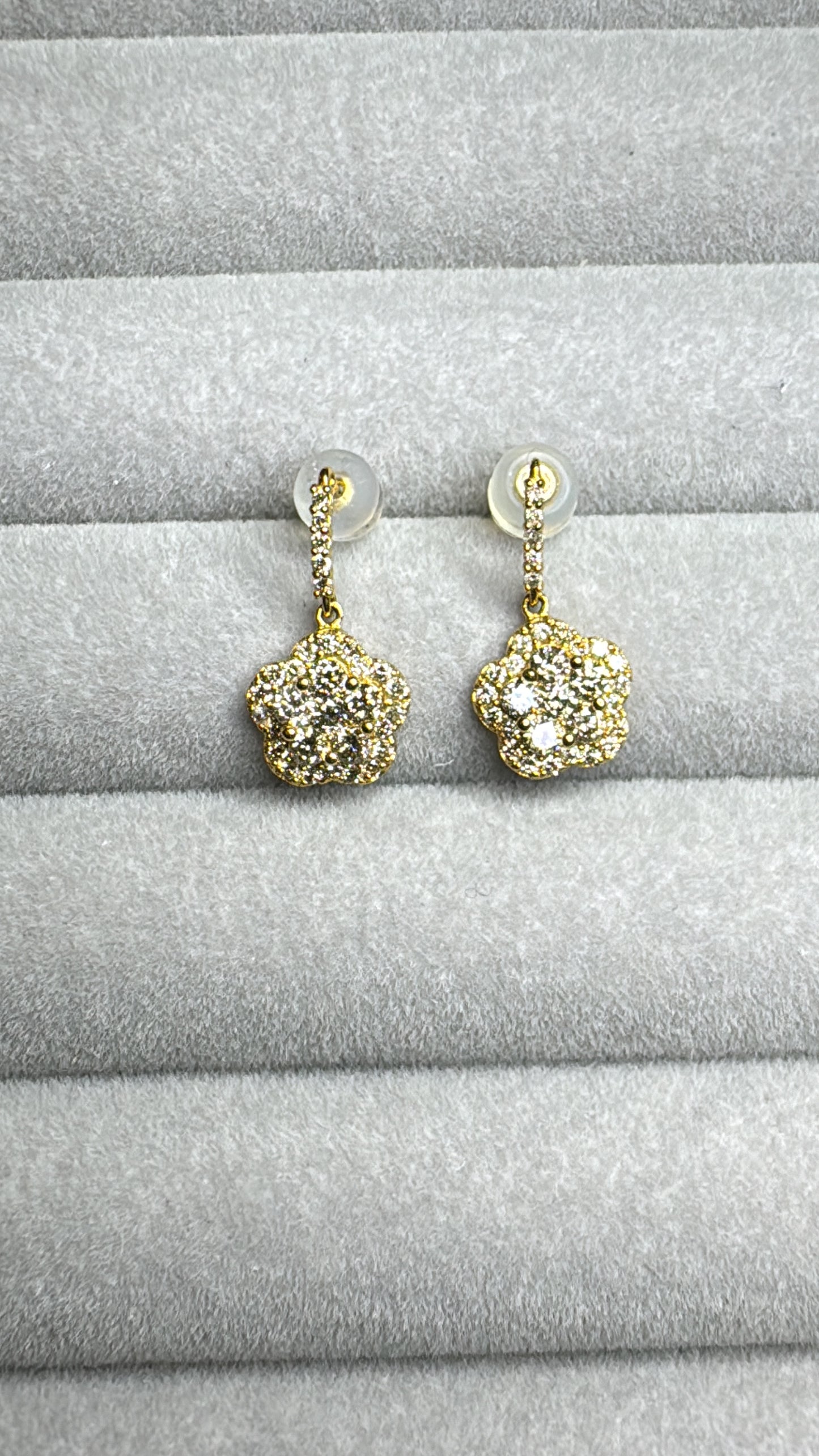 Geri Diamond Cluster Danglers