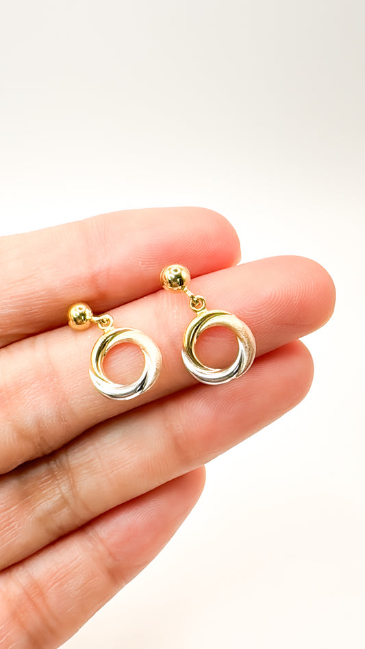 Julia Tricolor Knot Dangling Earrings