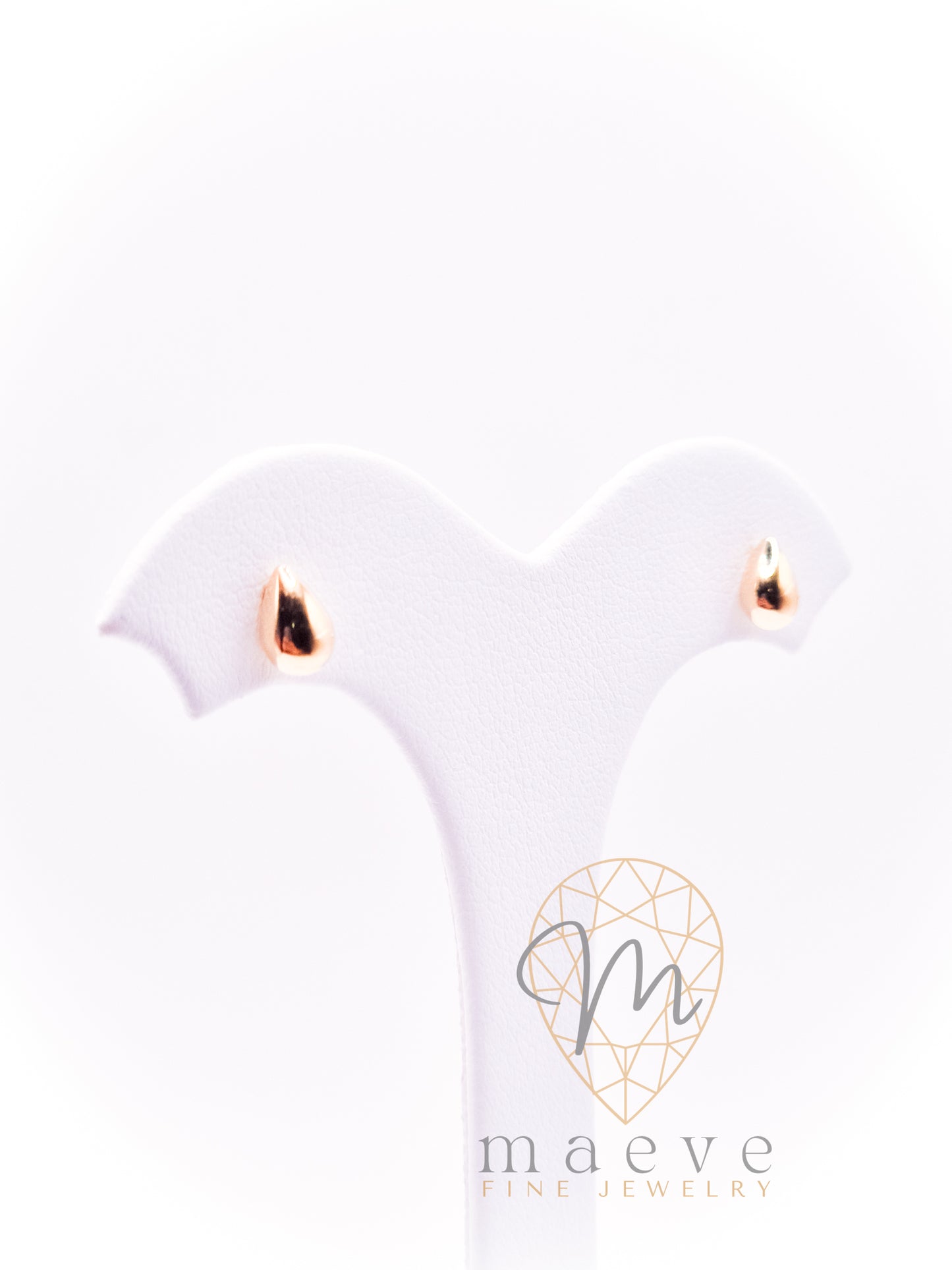 Classic Gold Teardrop Studs Medium