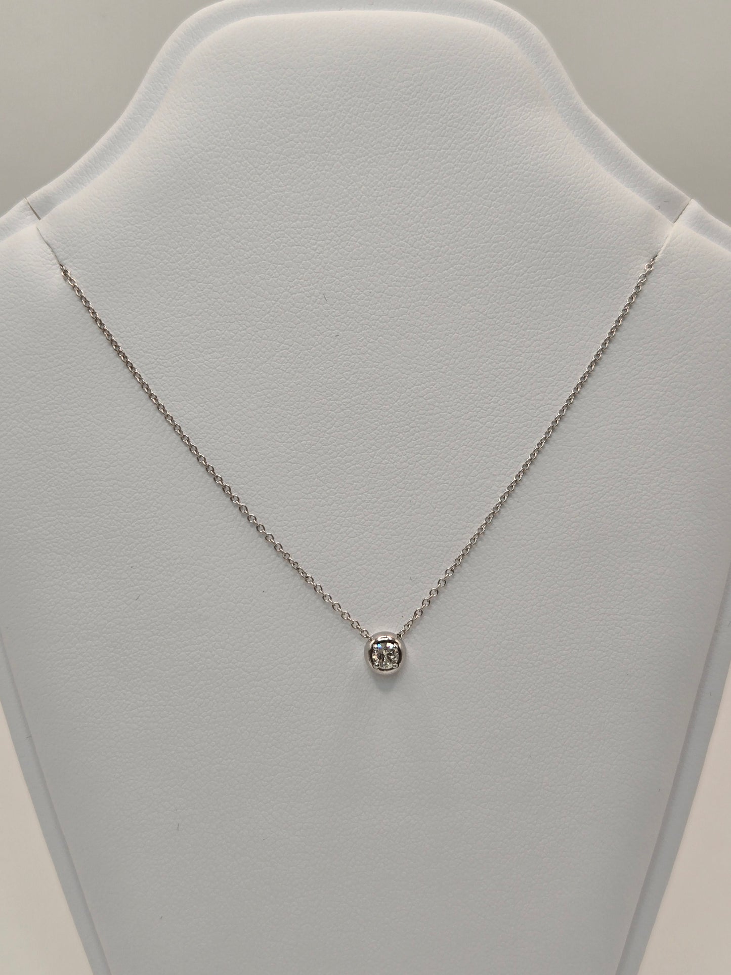 Zita Bezel Solitaire Diamond Necklace