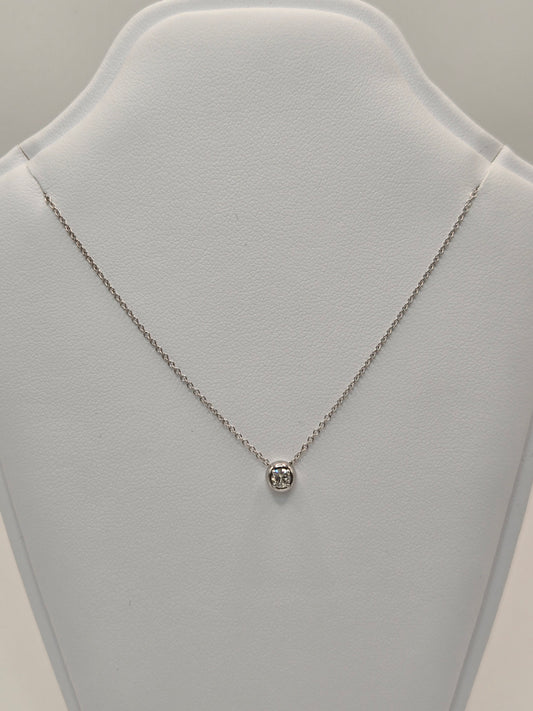 Zita Bezel Solitaire Diamond Necklace