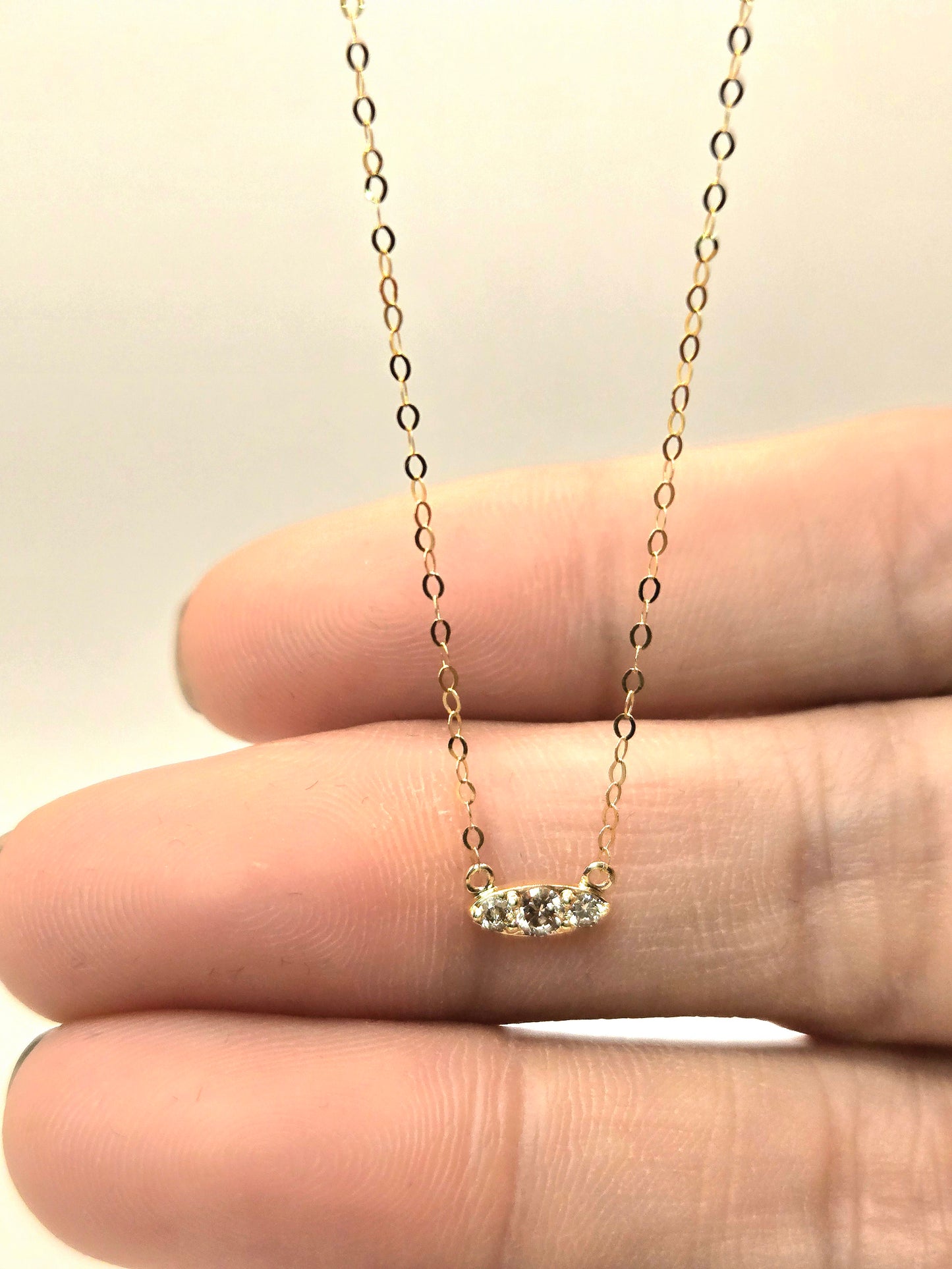 Ily Minimalist Illusion Marquise Diamond Pendant Necklace