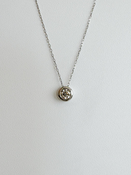 Tiziana 0.30 Carat Solitaire Pendant Necklace in Bezel Setting (Natural Diamond)