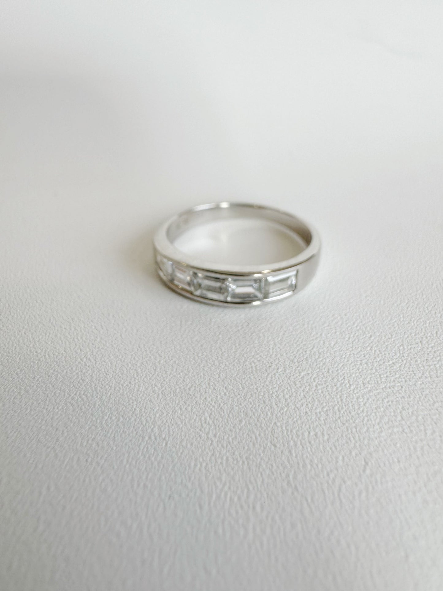 Rafaela Emerald Cut Diamond Half-Infinity Ring