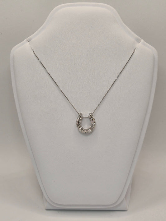 Davina Multiway Horseshoe Diamond Pendant Necklace