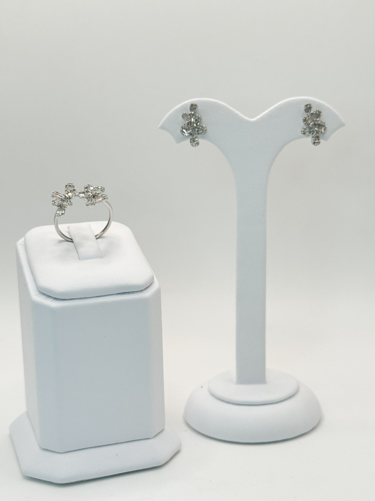 Alhambra Diamond Cluster Ring and Earrings Set