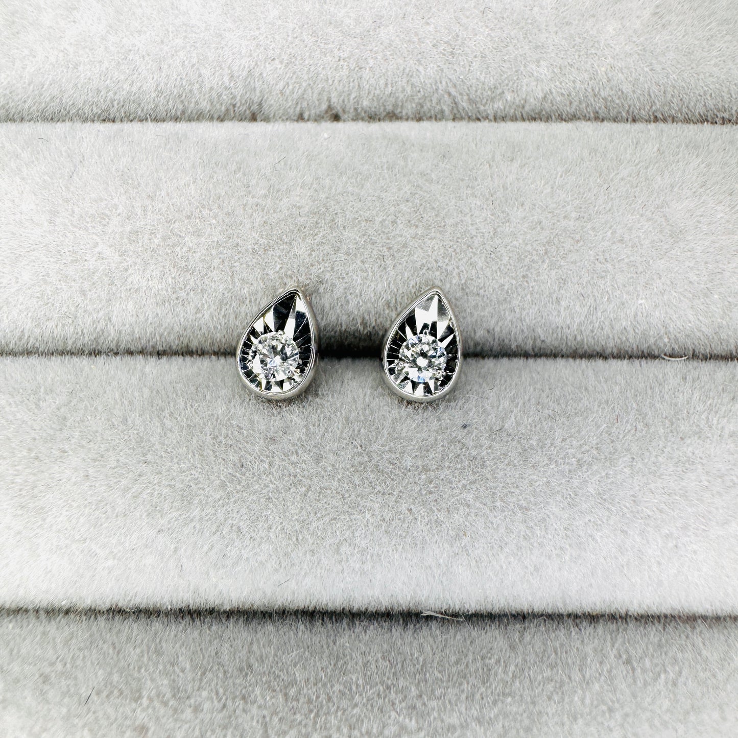 Monica Pear Diamond Earrings