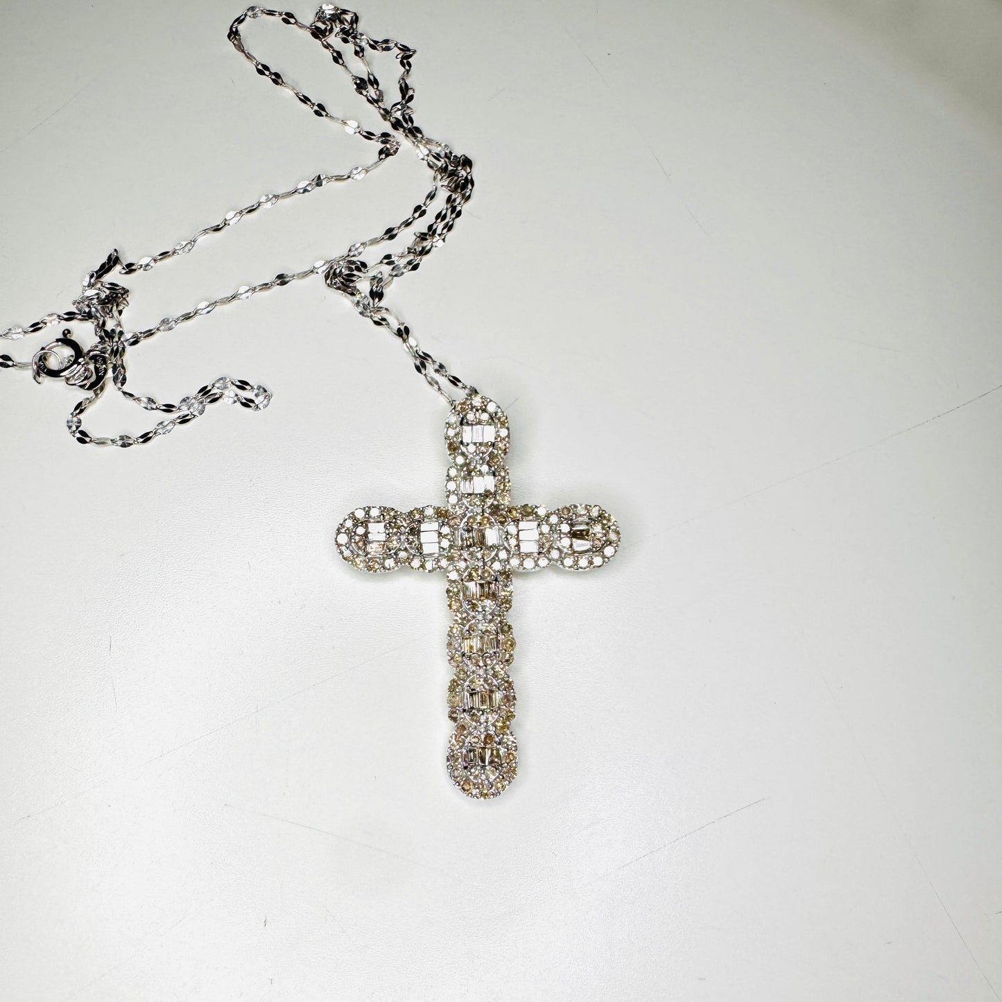 Faith Cross Diamond Pendant Necklace