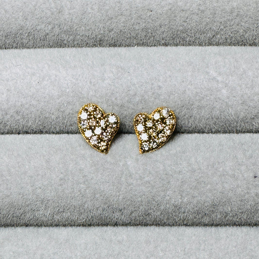 Casey Heart Diamond Earrings