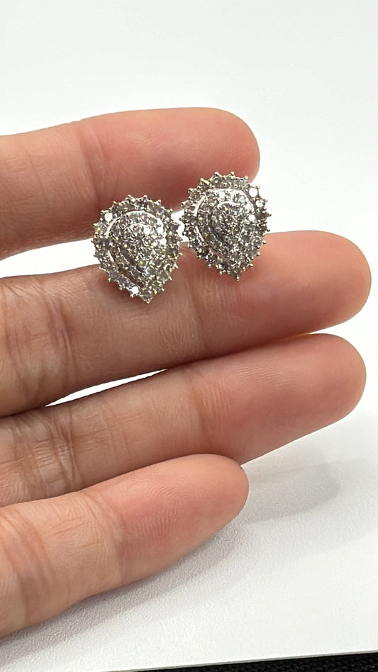 Solana Pear Diamond Stud Earrings