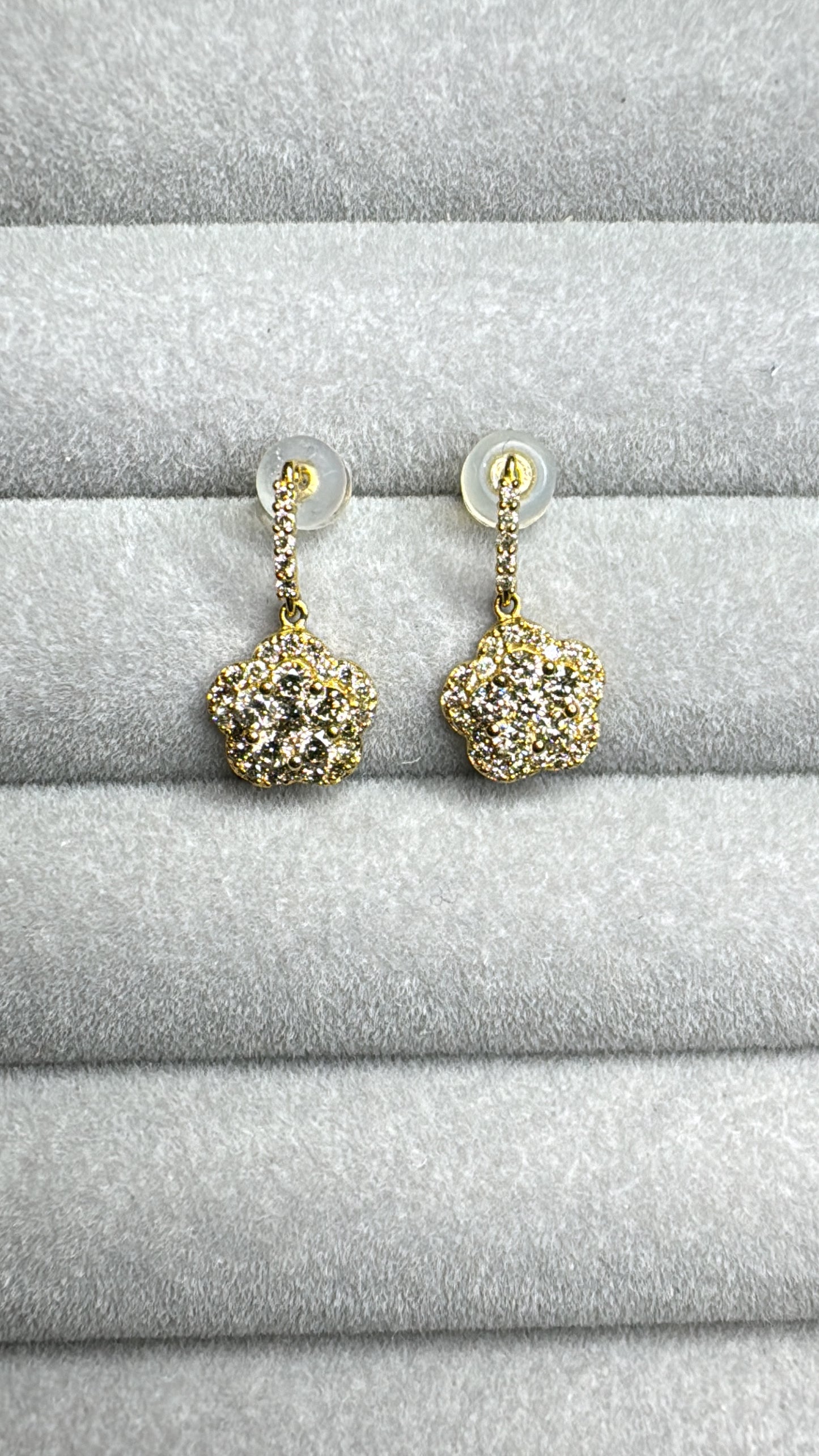 Geri Diamond Cluster Danglers