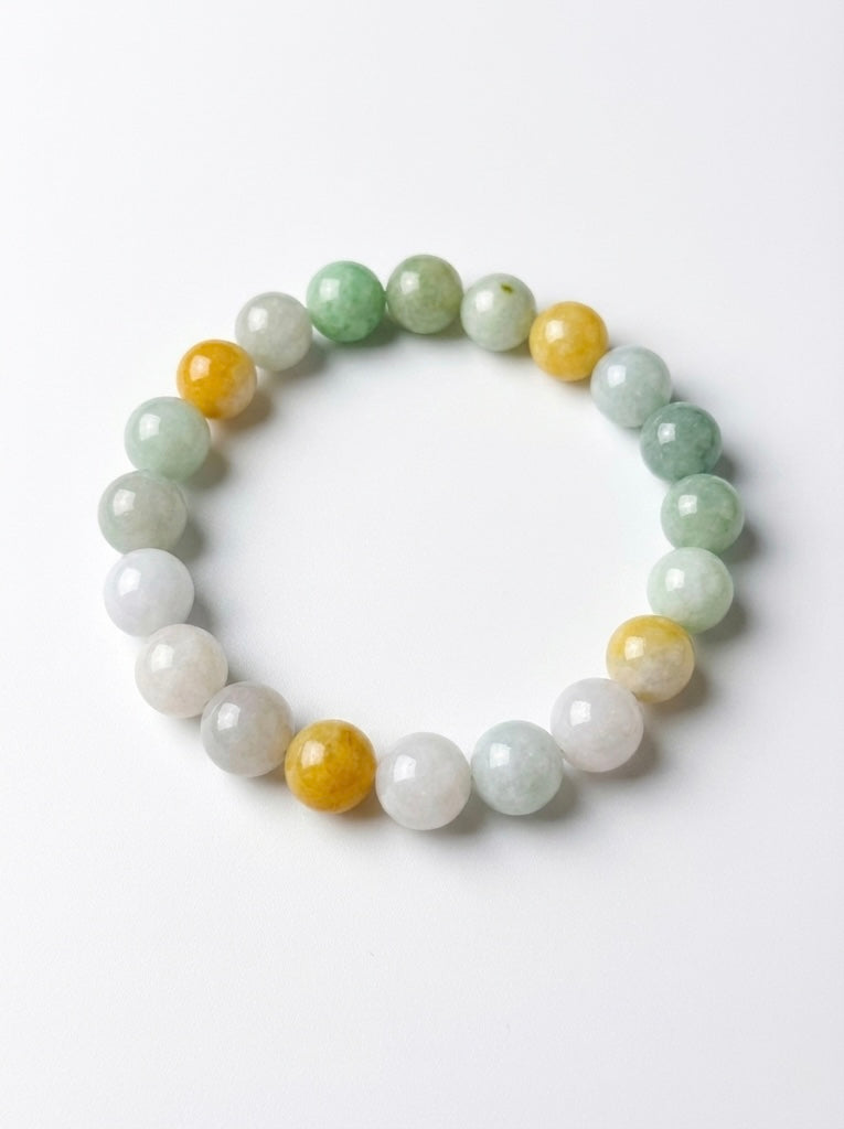 Premium Mixed Jade Crystal Bracelet with 10mm Beads