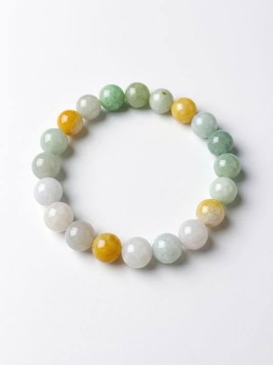 Premium Mixed Jade Crystal Bracelet with 10mm Beads