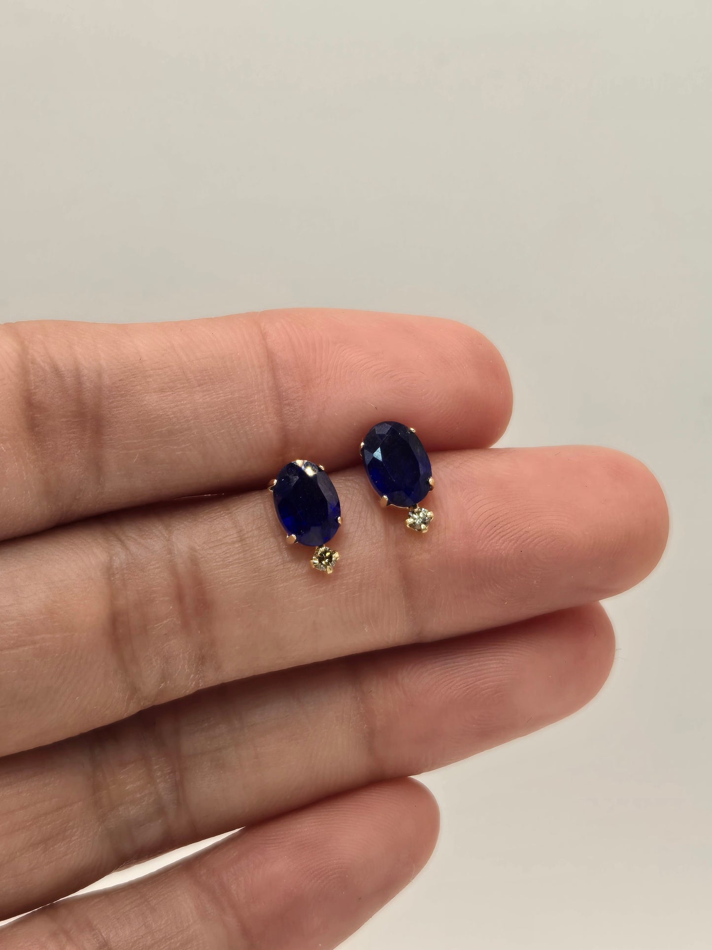 Vittoria Sapphire and Diamond Studs