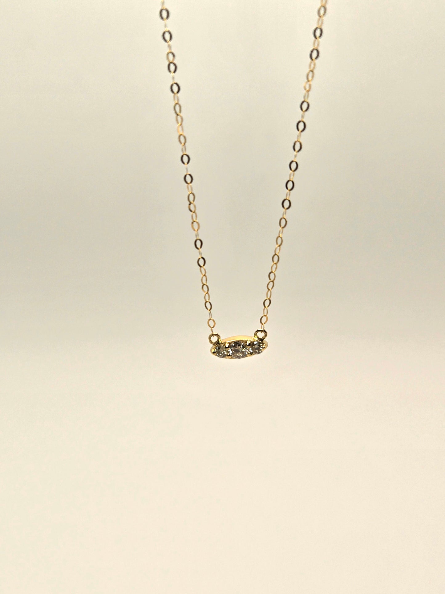 Ily Minimalist Illusion Marquise Diamond Pendant Necklace