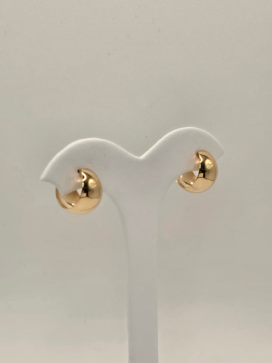 Lea Gold Hoop Huggies Earrings