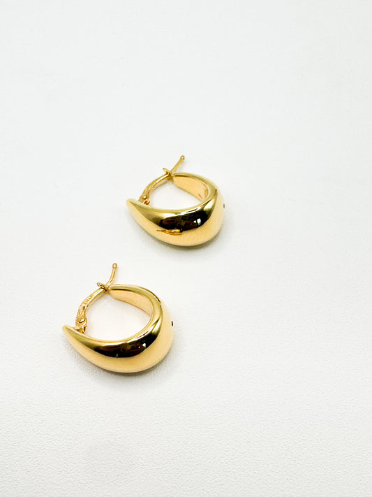 Alessandra Simple Gold Hoops