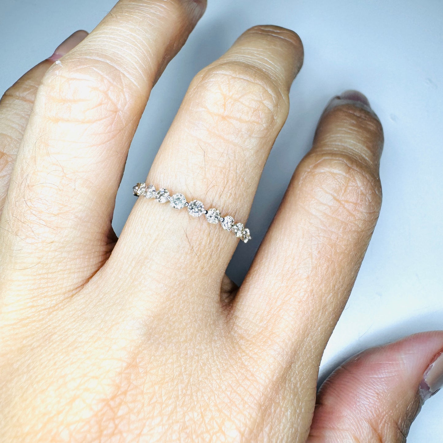 Karmi Half Eternity Ring (White Gold)