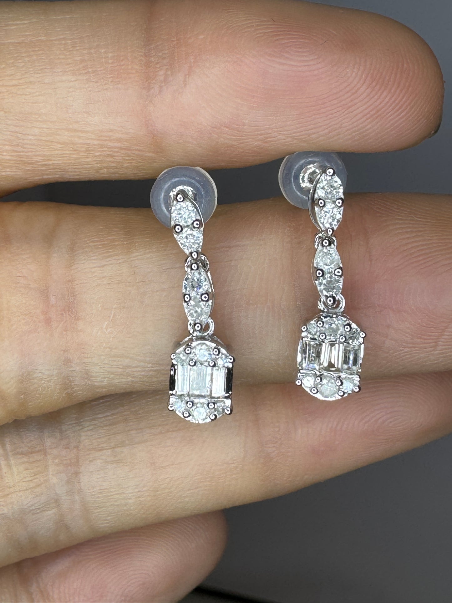 Essie Diamond Dangling Earrings