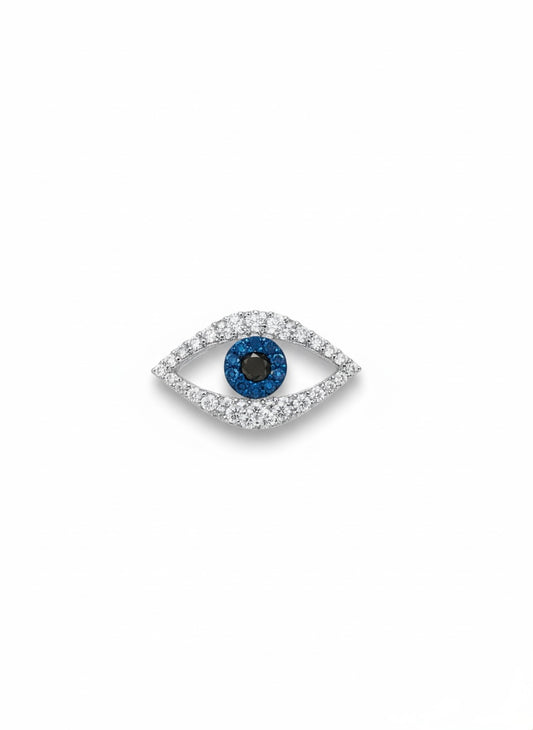 Evil Eye Multi-diamond Pendant in 18K White Gold (Pendant Only)
