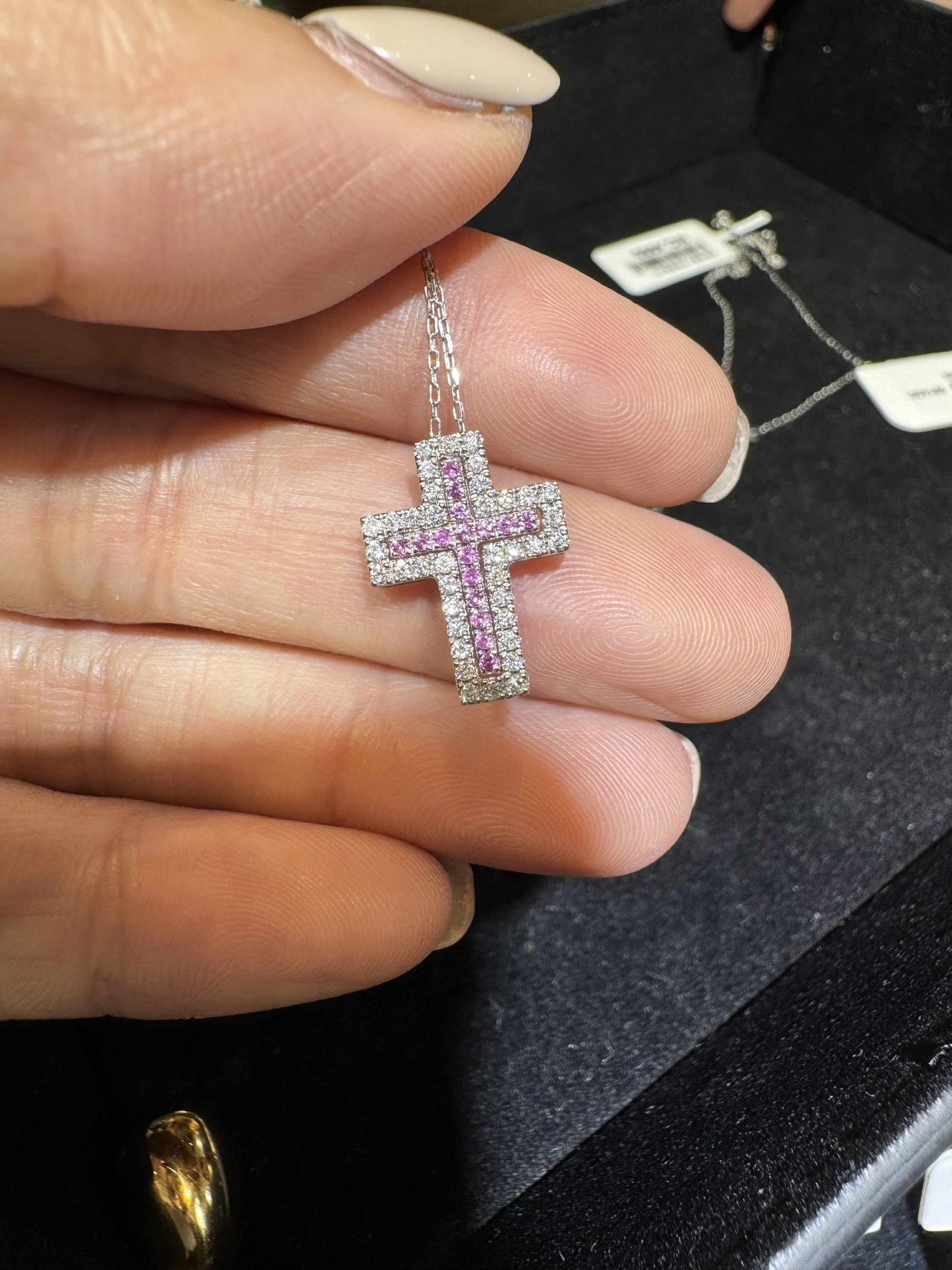 Factory Item: Marethe Diamond Cross Pendant on Chain Multi-way