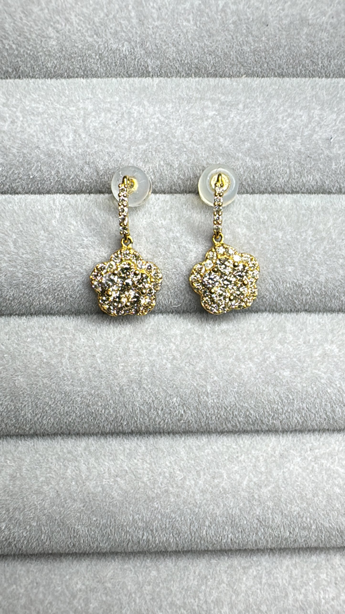 Geri Diamond Cluster Danglers