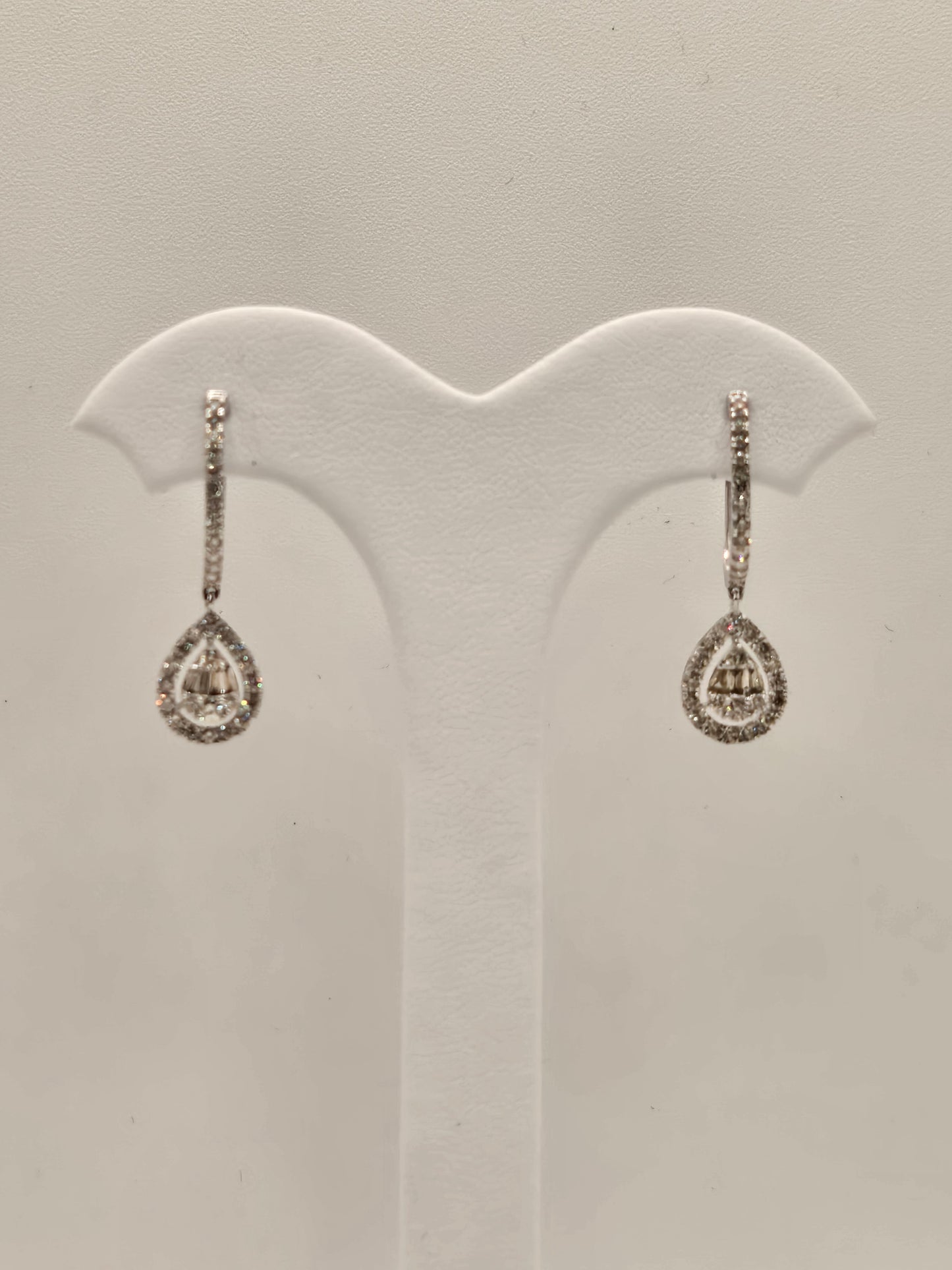 Sofia Pear Shaped Diamond Dangling Earrings