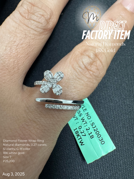 Factory Item: Diamond Flower Wrap Ring