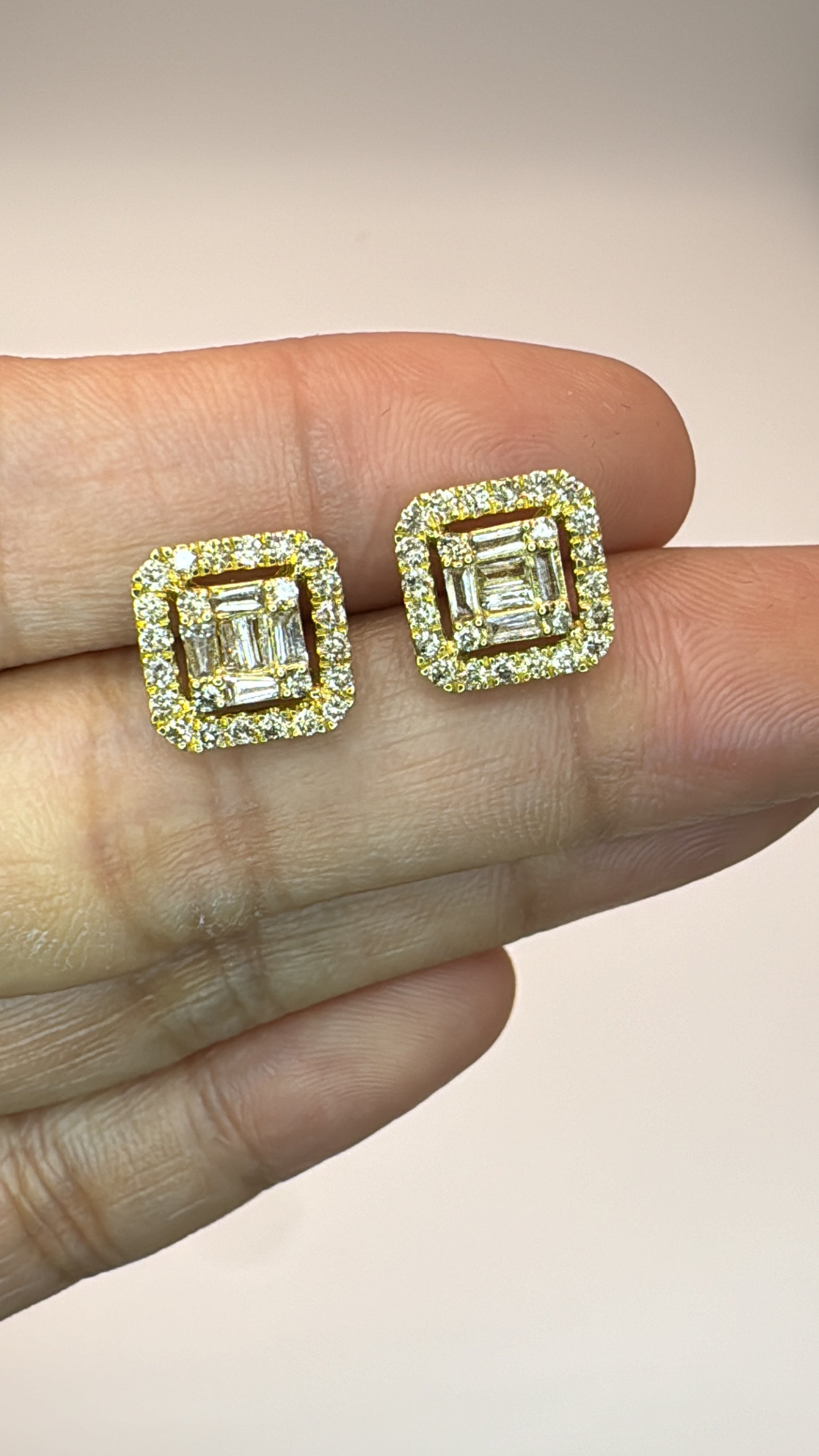 Cora Square Diamond Earrings