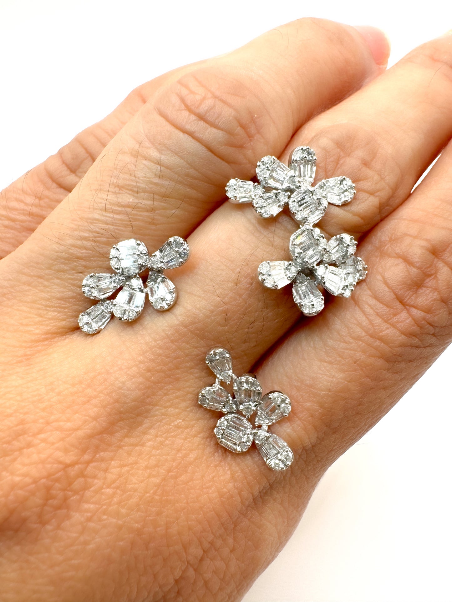 Alhambra Diamond Cluster Ring and Earrings Set