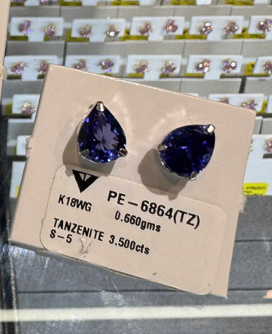 Factory Item: Tanzanite Pear Shaped Studs