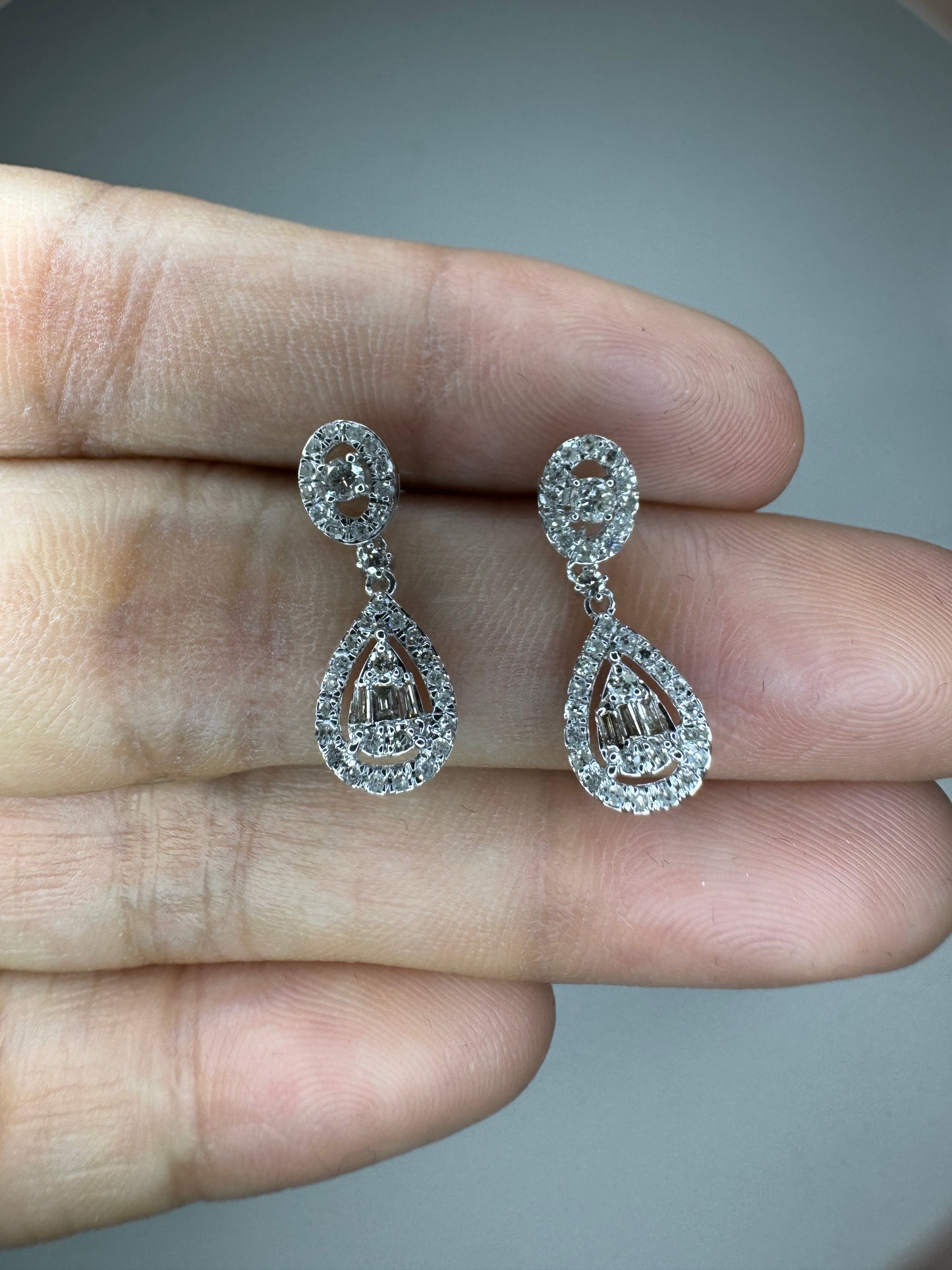 Joy Pear Dangling Diamond Earrings