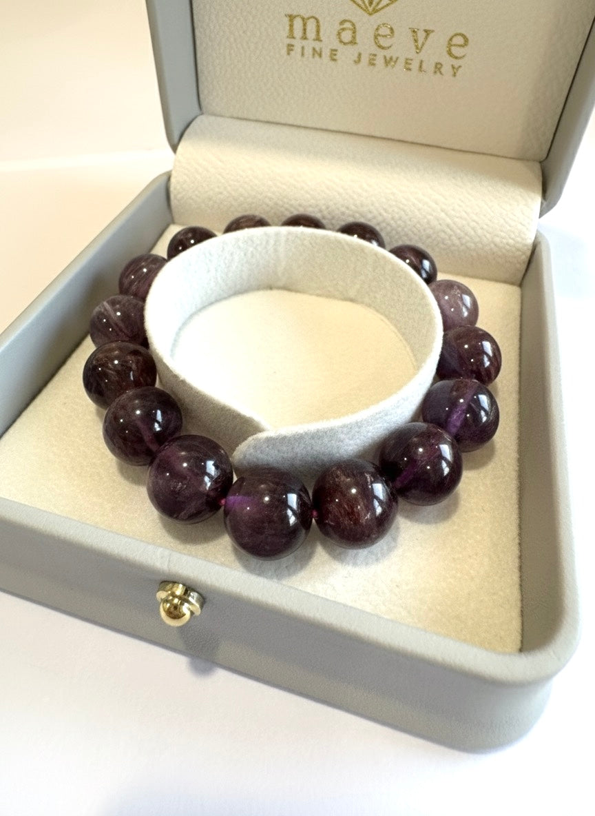 Super Seven Crystal Bracelet with 12mm Beads