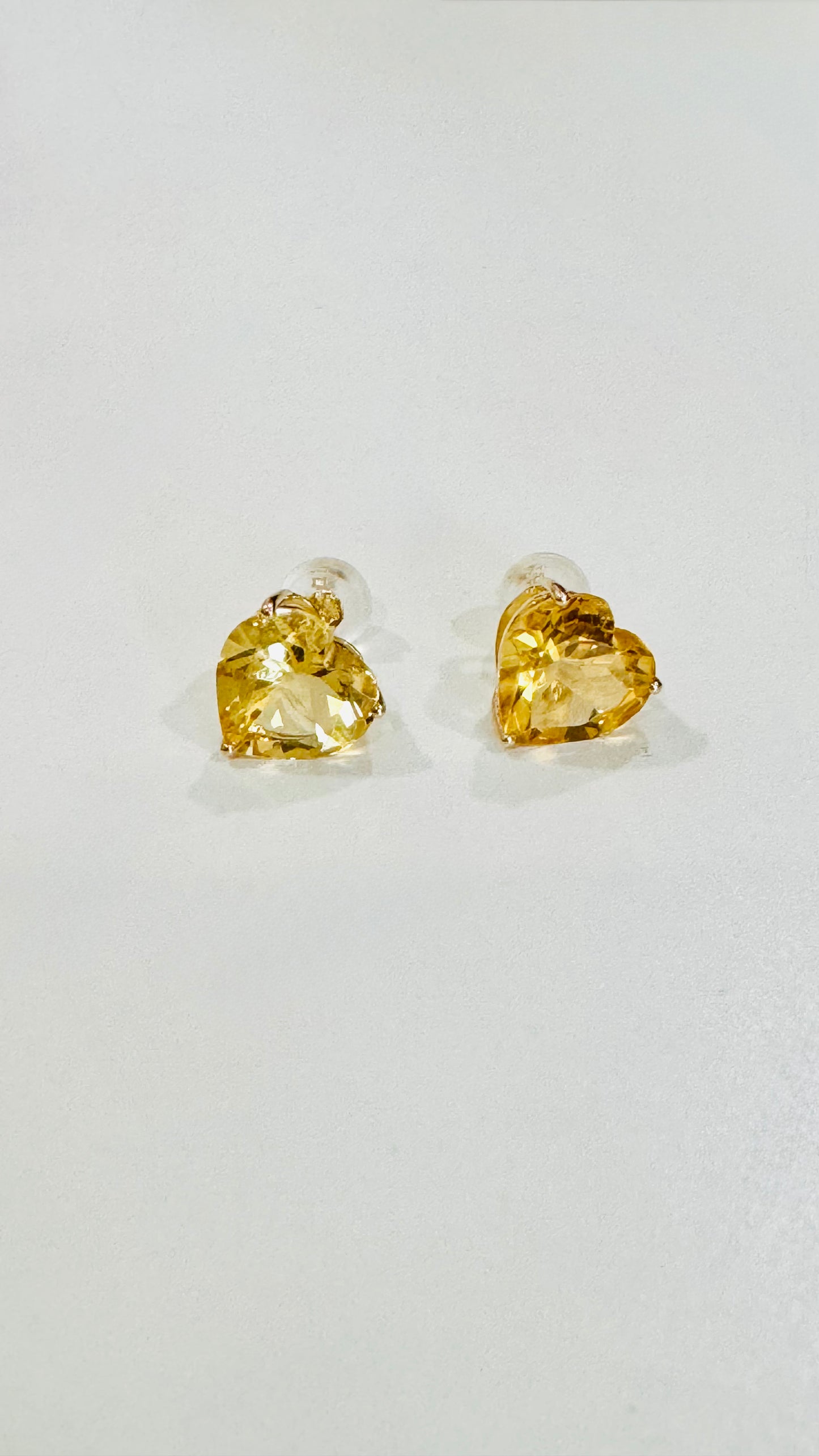 Citrine Heart Shaped Earrings