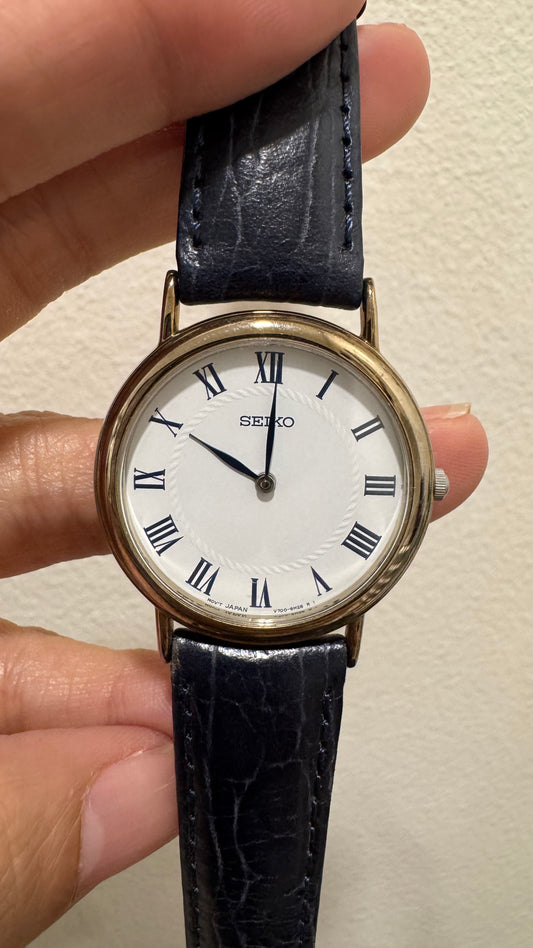 Factory Direct: Vintage Seiko Watch with Leather Straps
