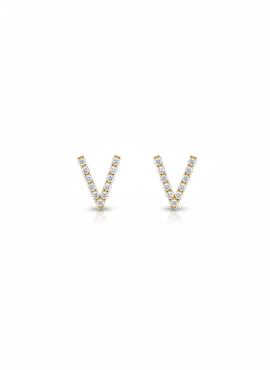 Victory Diamond Stud Earrings