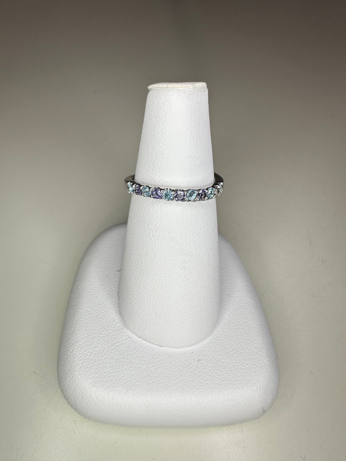 Eleanor Natural Iolite and Blue Topaz Ring