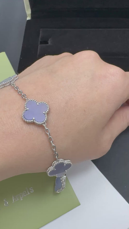 Factory Direct: VCA Hong Kong Setting bracelet in Blue Lace Agate