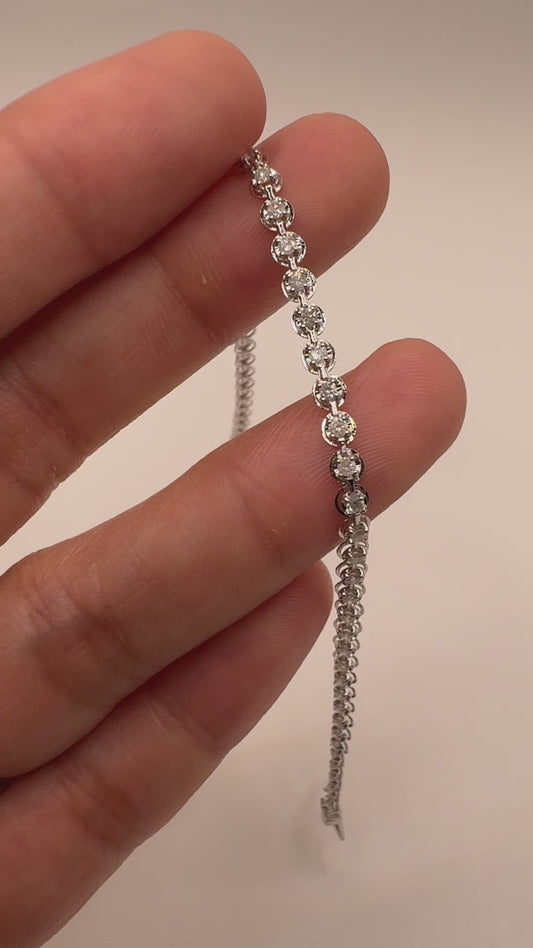 Debbie 1-carat (3-carat looking) Tennis Bracelet